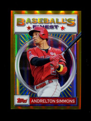 2020 ANDRELTON SIMMONS FINEST FLASHBACKS #7 GOLD REFRACTOR #/50 ANGELS *R1776