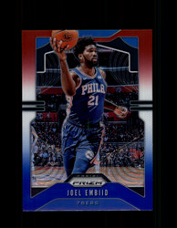 2019 JOEL EMBIID PRIZM #199 RED WHITE BLUE 76ERS *5605