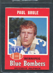 1971 PAUL BRULE OPC CFL #18 O PEE CHEE WINNIPEG #2873