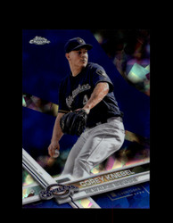 2017 COREY KNEBEL TOPPS CHROME SAPPHIRE #646 BREWERS *R2730