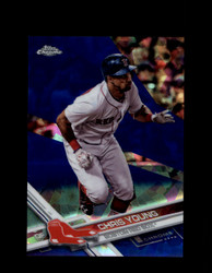 2017 CHRIS YOUNG TOPPS CHROME SAPPHIRE #654 RED SOX *R2723