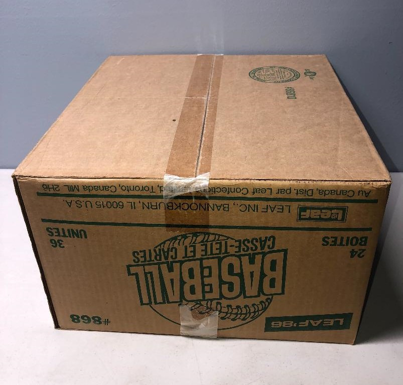 1986 top Leaf Wax Box (2) LOT