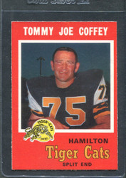 1971 TOMMY JOE COFFEY OPC CFL #62 O PEE CHEE HAMILTON #2840