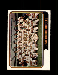 1974 BALTIMORE ORIOLES OPC #16 O-PEE-CHEE TEAM CARD *R3253