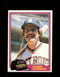 1981 CHAMP SUMMERS OPC #27 O-PEE-CHEE TIGERS GRAY BACK *R4215