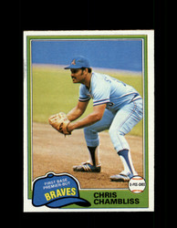 1981 CHRIS CHAMBLISS OPC #155 O-PEE-CHEE BRAVES GRAY BACK *2115