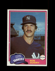 1981 RON GUIDRY OPC #250 O-PEE-CHEE YANKEES GRAY BACK *R4274