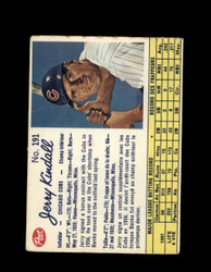 1962 JERRY KINDALL POST #191 CUBS *7217