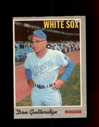 1970 DON GUTTERIDGE OPC #123 O-PEE-CHEE WHITE SOX MANAGER *R5650