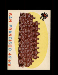 1959 SAN FRANCISCO 49'ERS TOPPS #61 TEAM CARD *5176