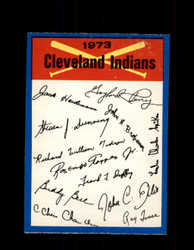 1973 CLEVELAND INDIANS OPC TEAM CHECKLIST O-PEE-CHEE *R4407