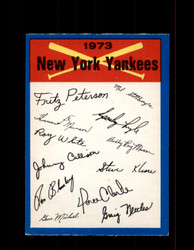 1973 NEW YORK YANKEES OPC TEAM CHECKLIST O-PEE-CHEE *R1136