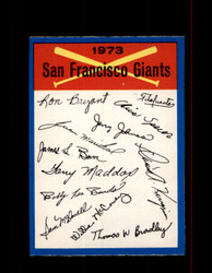1973 SAN FRANCISCO GIANTS  OPC TEAM CHECKLIST O-PEE-CHEE *6764