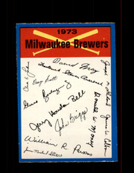 1973 MILWAUKEE BREWERS OPC TEAM CHECKLIST O-PEE-CHEE *R1884