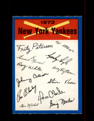 1973 NEW YORK YANKEES OPC TEAM CHECKLIST O-PEE-CHEE *3105