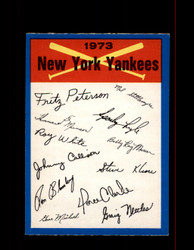 1973 NEW YORK YANKEES OPC TEAM CHECKLIST O-PEE-CHEE *R1685