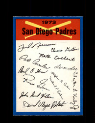 1973 SAN DIEGO PADRES OPC TEAM CHECKLIST O-PEE-CHEE *G3001