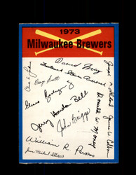 1973 MILWAUKEE BREWERS OPC TEAM CHECKLIST O-PEE-CHEE *G3037