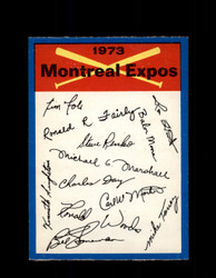 1973 MONTREAL EXPOS OPC TEAM CHECKLIST O-PEE-CHEE *G3040
