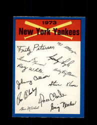 1973 NEW YORK YANKEES OPC TEAM CHECKLIST O-PEE-CHEE *G3042