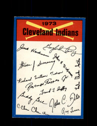 1973 CLEVELAND INDIANS OPC TEAM CHECKLIST O-PEE-CHEE *G3062