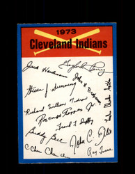 1973 CLEVELAND INDIANS OPC TEAM CHECKLIST O-PEE-CHEE *G3063