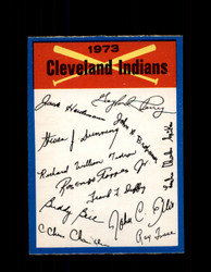 1973 CLEVELAND INDIANS OPC TEAM CHECKLIST O-PEE-CHEE *G3064