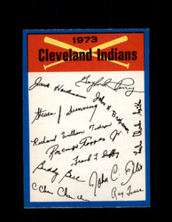 1973 CLEVELAND INDIANS OPC TEAM CHECKLIST O-PEE-CHEE *G3065