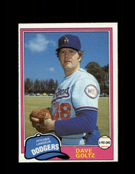 1981 DAVE GOLTZ OPC #289 O-PEE-CHEE DODGERS GRAY BACK *G3084