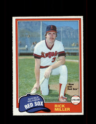 1981 RICK MILLER OPC #239 O-PEE-CHEE RED SOX GRAY BACK *G3099