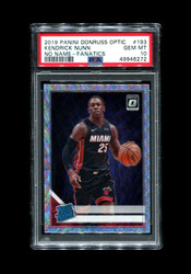 2019 KENDRICK NUNN OPTIC #193 NO NAME FANATICS HEAT PSA 10