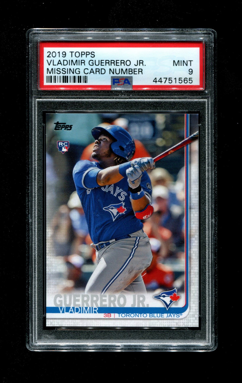 2019 VLADIMIR GUERRERO JR. TOPPS MISSING CARD NUMBER PSA 9 - OPC