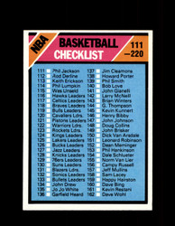 1975 CHECKLIST 111-220 TOPPS #181 BASKETBALL *1908