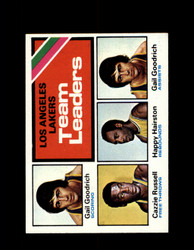 1975 LAKERS TOPPS #125 TEAM LEADERS *6334