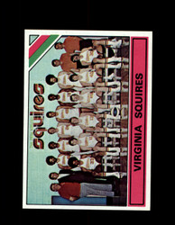 1975 VIRGINIA SQUIRES TOPPS #330 TEAM CARDS *6290