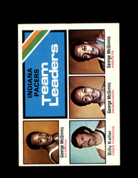 1975 PACERS TOPPS #279 TEAM LEADERS *1550