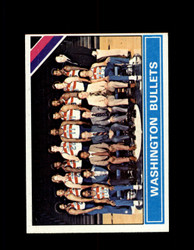 1975 WASHINGTON BULLETS TOPPS #220 TEAM CARD *6381