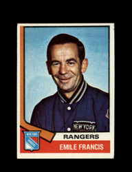 1974 EMILE FRANCIS TOPPS #9 RANGERS *6162