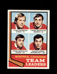 1974 TEAM LEADERS TOPPS #124 COURNOYER/LAROSE *5227