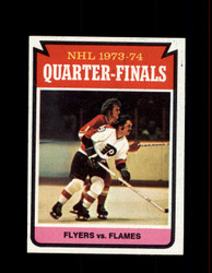 1974 QUARTER FINALS TOPPS #209 FLYERS VS FLAMES *R4948