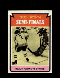 1974 SEMI FINALS TOPPS #214 BLACK HAWKS VS BRUINS *2912