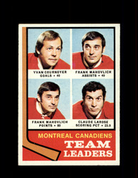 1974 TEAM LEADERS TOPPS #124 COURNOYER/LAROSE *R2205