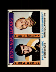 1974 GOAL LEADERS TOPPS #1 ESPOSITO/GOLDSWORTHY *R4371