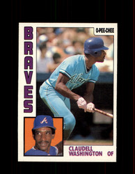 1984 CLAUDELL WASHINGTON OPC #42 O-PEE-CHEE BRAVES *G2222