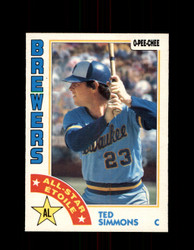 1984 TED SIMMONS OPC #94 O-PEE-CHEE BREWERS *G2261