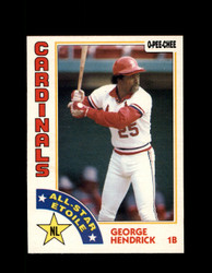 1984 GEORGE HENDRICK OPC #386 O-PEE- CHEE CARDINALS *G6468
