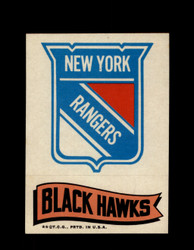 1973 TOPPS EMBLEM RANGERS / BLACK HAWKS *G2552