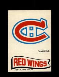 1973 TOPPS EMBLEM CANADIENS / RED WINGS *G2609