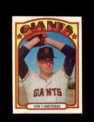 1972 DON CARRITHERS OPC #76 O-PEE-CHEE GIANTS *G2772