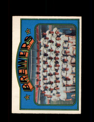 1972 MILWAUKEE BREWERS OPC #106 O-PEE-CHEE TEAM CARD *G2789